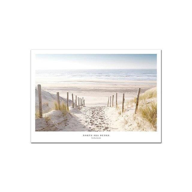 Nordic Palm Poster Seascape Canvas Painting Flowers Wall Art Pictures For Living Room Modern Home Decorative Prints On The Wall