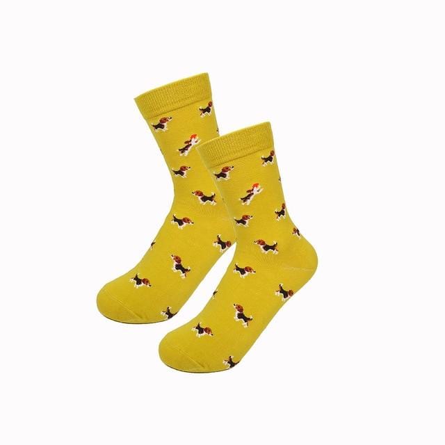 New fashion women men colorful dog cotton socks Spring couple lover Casual Pill Fox neutral red sock Hot