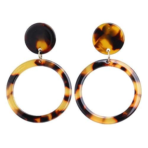 Personality 2019 Trapezoid Large Long Acrylic Acetate Drop Earrings For Women Rectangle Tortoiseshell Earring Za Jewelry