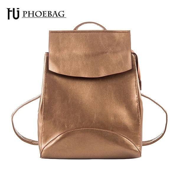 HJPHOEBAG New high quality Women Backpacks Fashion Teenager Girls School bag PU Mochila Zipper Students Shoulders bag HJ-811