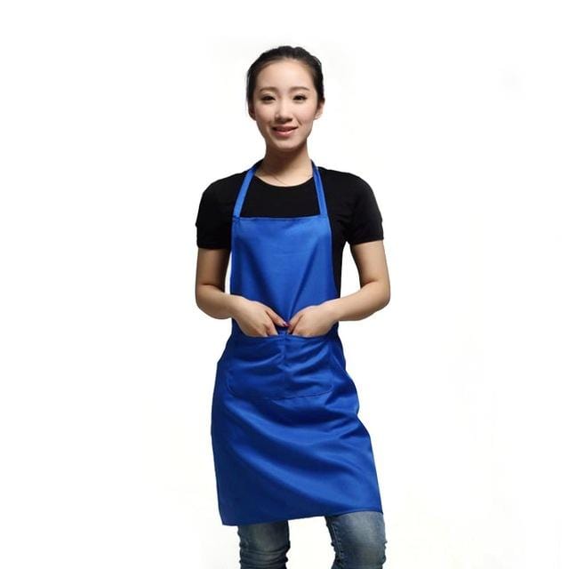 63x70cm classic design work apron polyester kitchen apron with pocket couples apron-Apron-Ultrabasic