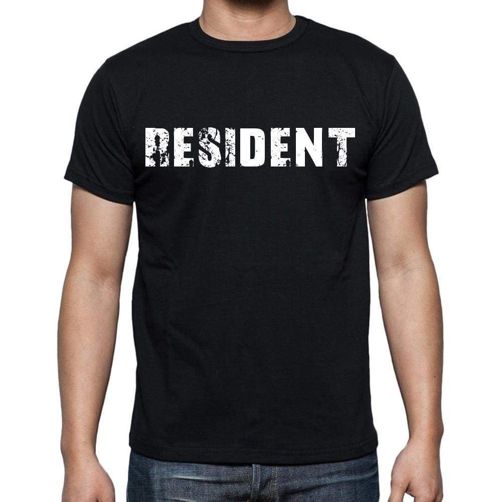 Resident White Letters Mens Short Sleeve Round Neck T-Shirt 00007