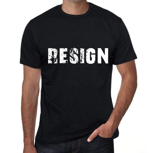 Resign Mens Vintage T Shirt Black Birthday Gift 00554 - Black / Xs - Casual