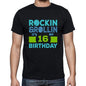 Rockin&rollin 16 Black Mens Short Sleeve Round Neck T-Shirt Gift T-Shirt 00340 - Black / S - Casual