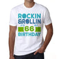 Rockin&rollin 66 White Mens Short Sleeve Round Neck T-Shirt 00339 - White / S - Casual