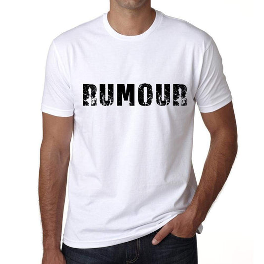 Rumour Mens T Shirt White Birthday Gift 00552 - White / Xs - Casual