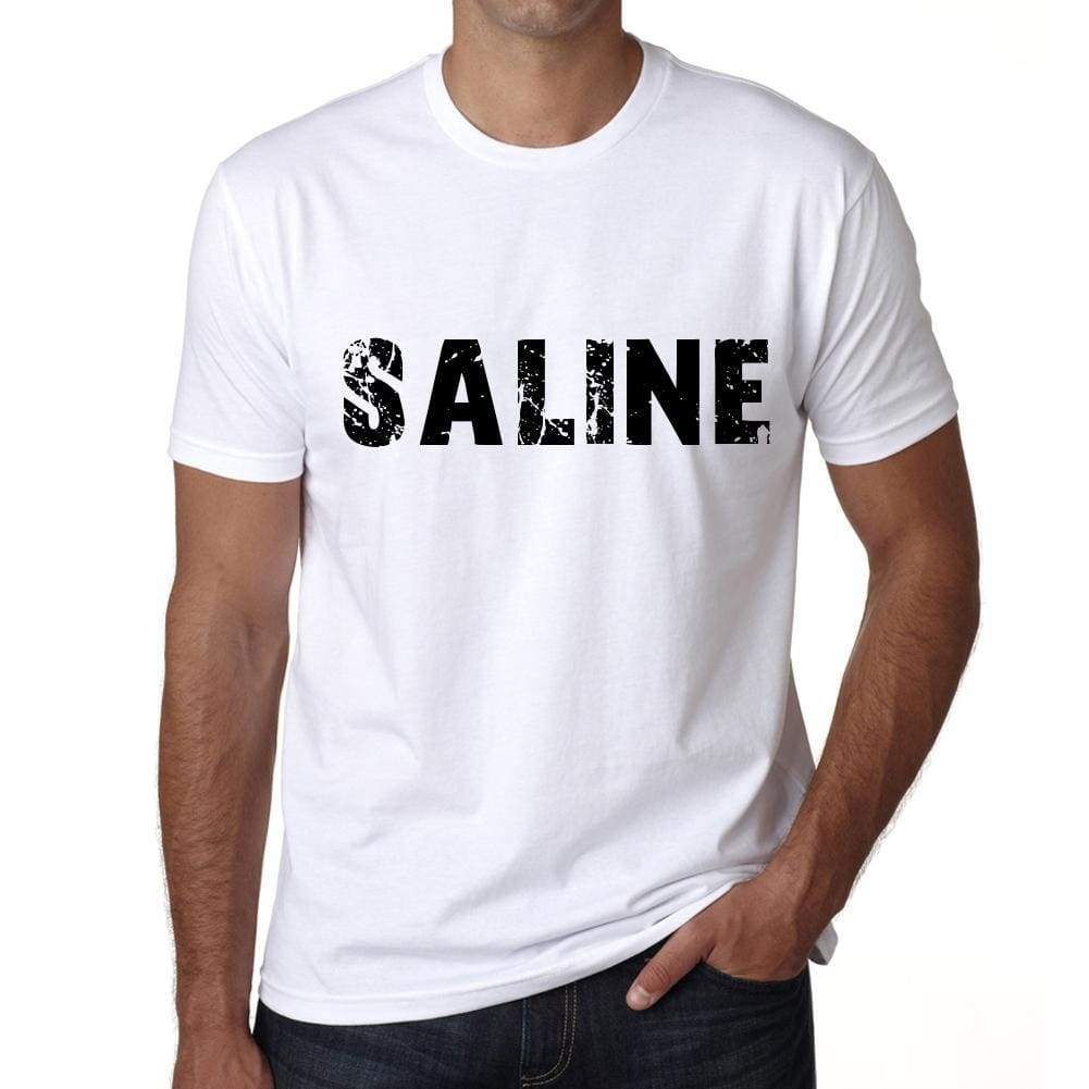 Saline Mens T Shirt White Birthday Gift 00552 - White / Xs - Casual