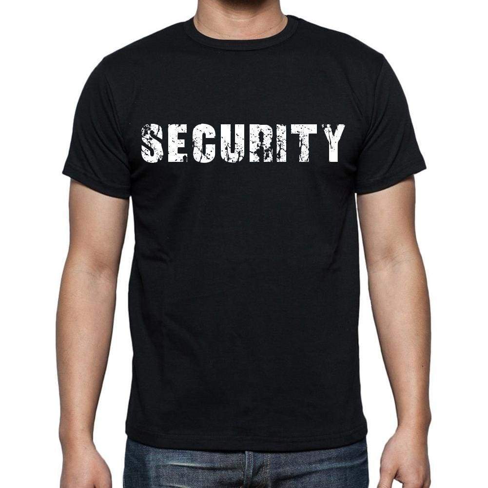 Security White Letters Mens Short Sleeve Round Neck T-Shirt 00007