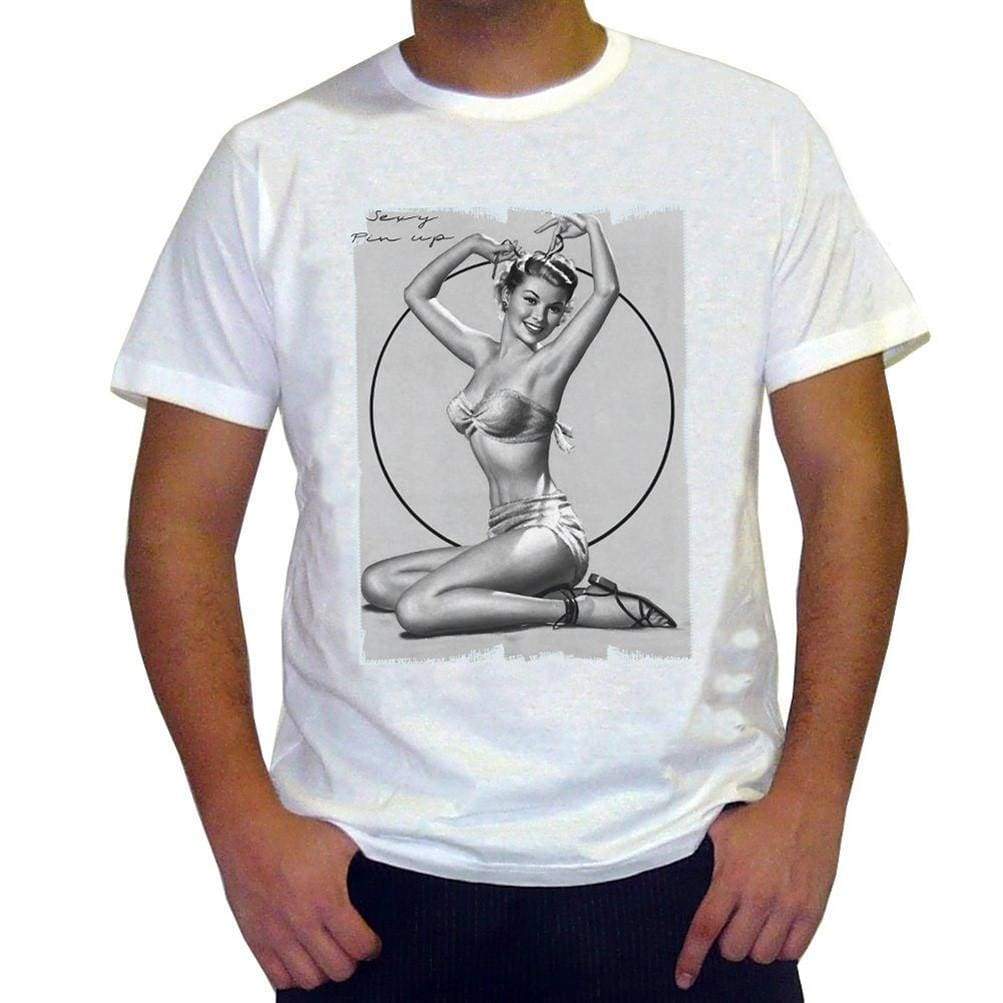 Sexy Pin-Up T-Shirt For Mens Short Sleeve Cotton Tshirt Men T Shirt 00034 - T-Shirt