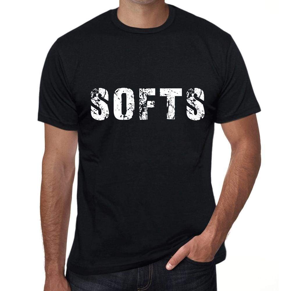 Softs Mens Retro T Shirt Black Birthday Gift 00553 - Black / Xs - Casual