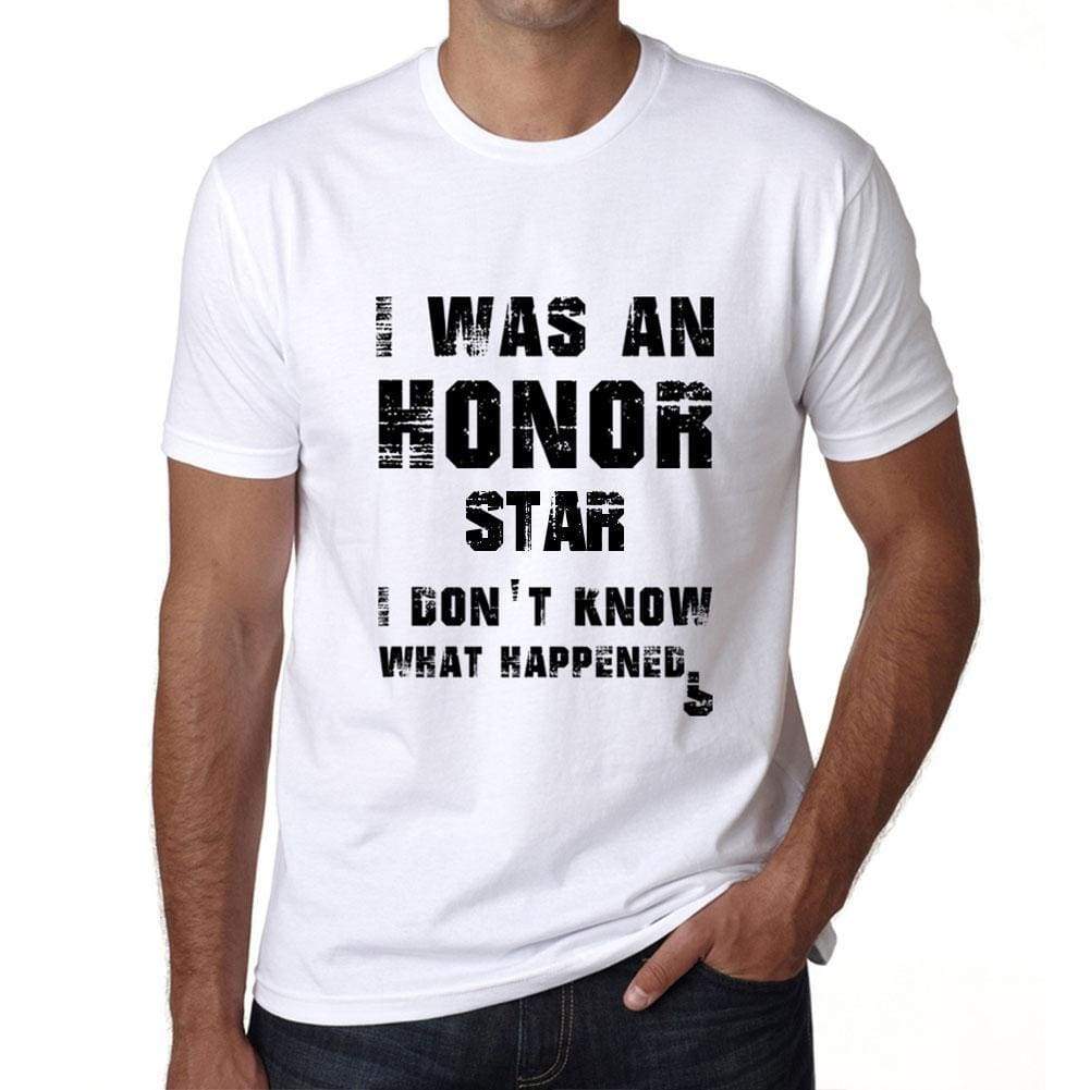 Star What Happened White Mens Short Sleeve Round Neck T-Shirt 00316 - White / S - Casual