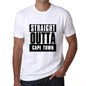Straight Outta Cape Town Mens Short Sleeve Round Neck T-Shirt 00027 - White / S - Casual