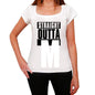Straight Outta M Womens Short Sleeve Round Neck T-Shirt 00026 - White / Xs - Casual