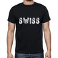 Swiss Mens Retro T Shirt Black Birthday Gift - Black / S - Casual
