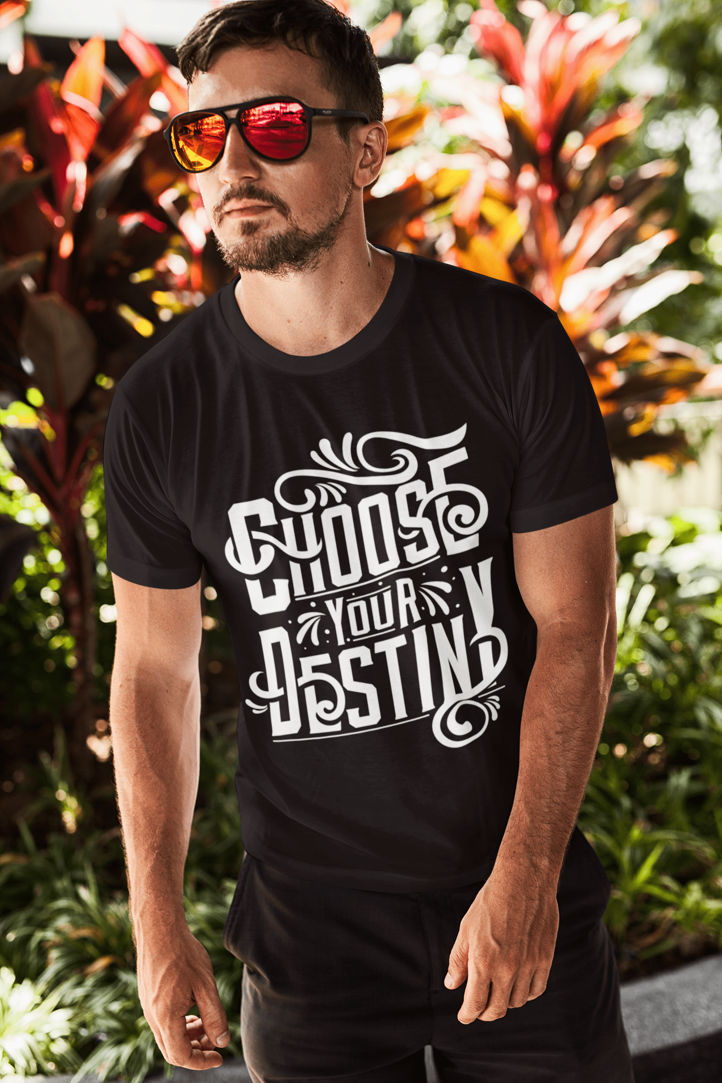 Men's T-Shirt Choose Your Destiny Vintage Inspirational Short Sleeve Tee