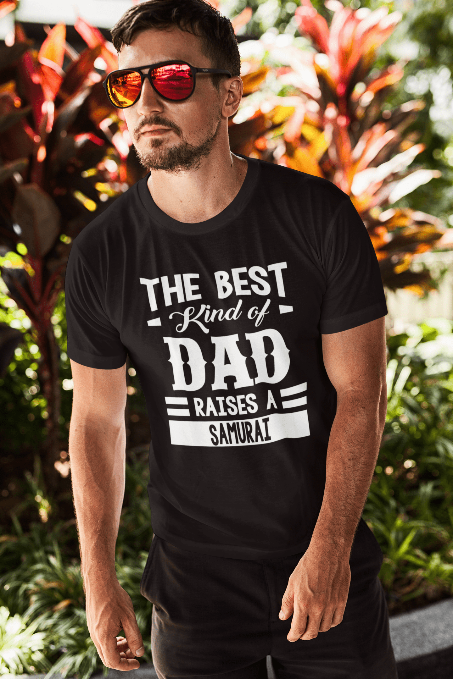 ULTRABASIC Men's Graphic T-Shirt Dad Raises a Samurai