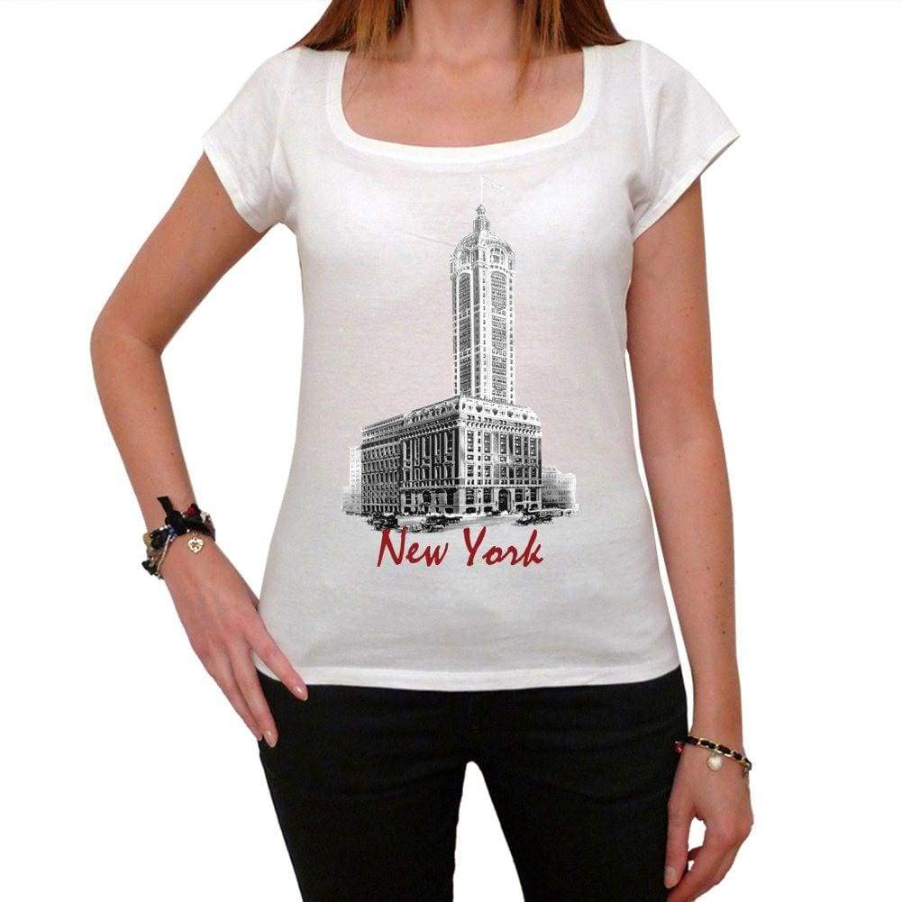 The Singer Building Ny Tshirt Womens Short Sleeve Scoop Neck Tee 00181