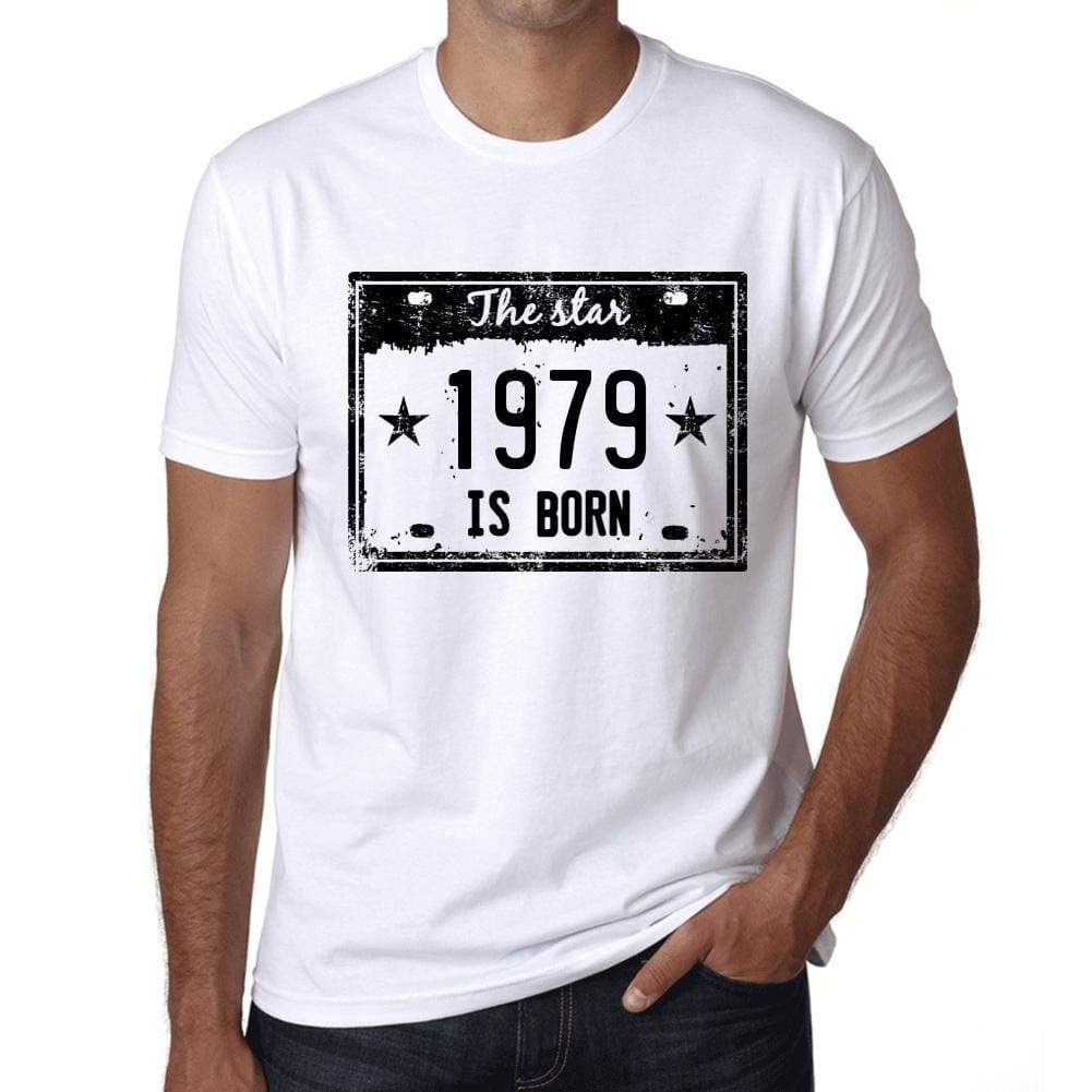 The Star 1979 Is Born Mens T-Shirt White Birthday Gift 00453 - White / Xs - Casual