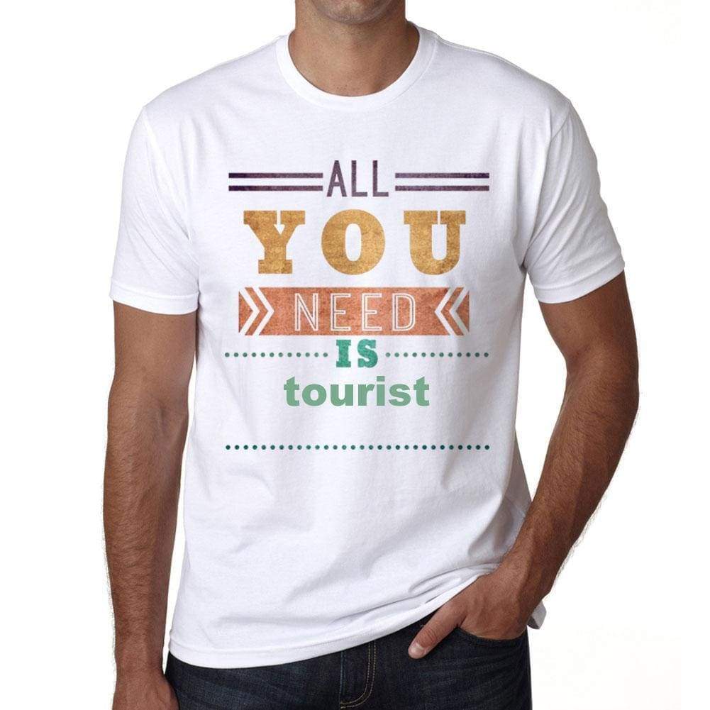 Tourist Mens Short Sleeve Round Neck T-Shirt 00025 - Casual