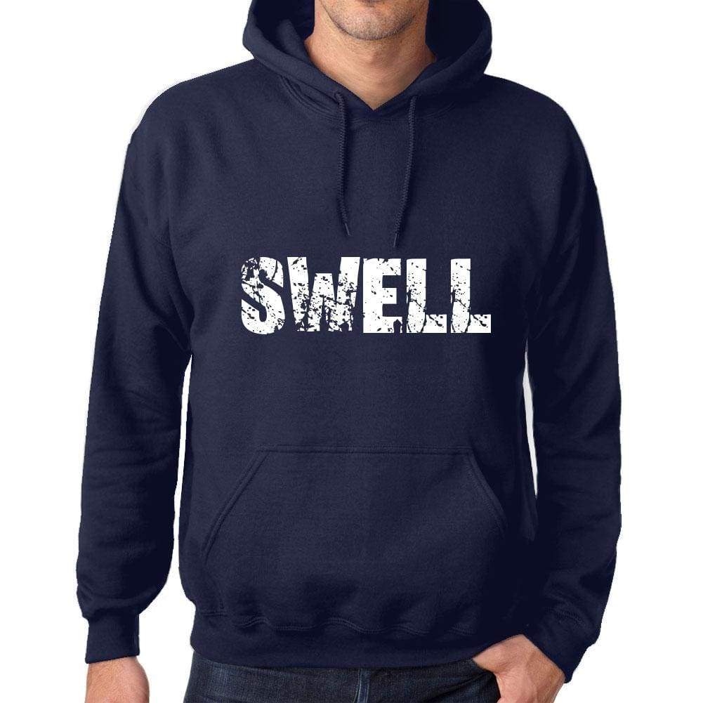 Unisex Printed Graphic Cotton Hoodie Popular Words Swell French Navy - French Navy / Xs / Cotton - Hoodies