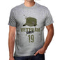 Veteran Since 19 Mens T-Shirt Grey Birthday Gift 00435 - Grey / S - Casual
