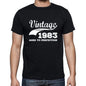 Vintage 1983 Aged To Perfection Black Mens Short Sleeve Round Neck T-Shirt 00100 - Black / S - Casual