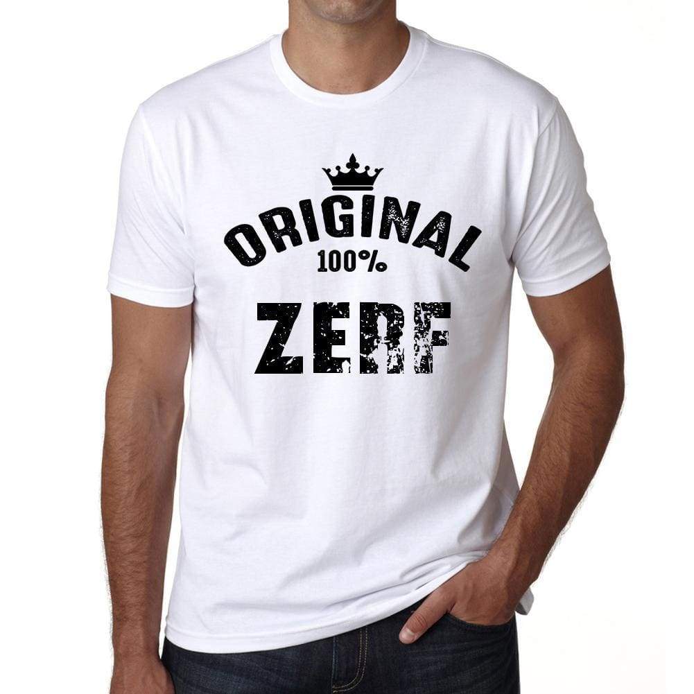 Zerf 100% German City White Mens Short Sleeve Round Neck T-Shirt 00001 - Casual