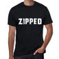 Zipped Mens Vintage T Shirt Black Birthday Gift 00554 - Black / Xs - Casual